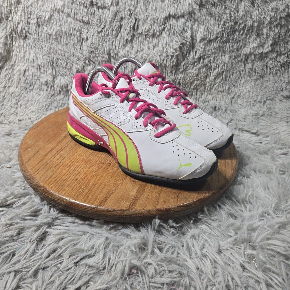 Puma Sportlifestyle Womens White Pink Yellow Colorblock Lace Up Sneaker Size 7